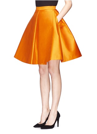Front View - Click To Enlarge - CHICTOPIA - Pleat flare silk skirt