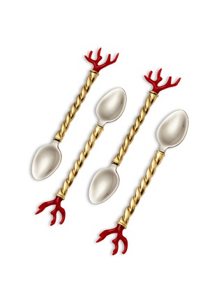 Main View - Click To Enlarge - L'OBJET - Coral Cocktail Spoon Set