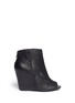 Main View - Click To Enlarge - ASH - June perforated leather wedge ankle boots