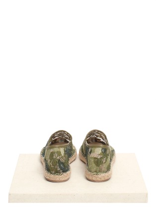 Back View - Click To Enlarge - VALENTINO GARAVANI - Lace espadrille slip-ons