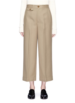 Main View - Click To Enlarge - HELMUT LANG - Cropped wool cavalry twill pants