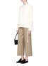 Figure View - Click To Enlarge - HELMUT LANG - Cropped wool cavalry twill pants