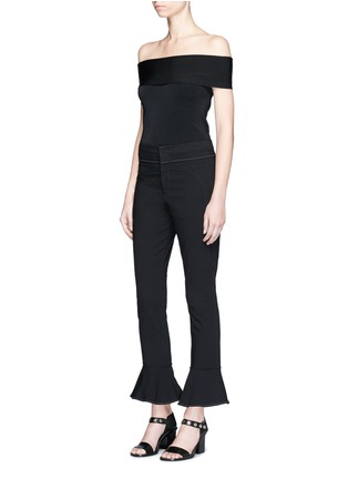 Figure View - Click To Enlarge - ISABEL MARANT - 'Hunter' flared cuff slim fit pants
