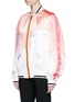 Front View - Click To Enlarge - HAIDER ACKERMANN - Colourblock patchwork satin bomber jacket