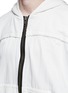 Detail View - Click To Enlarge - HAIDER ACKERMANN - Raw edge zip hoodie