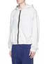 Front View - Click To Enlarge - HAIDER ACKERMANN - Raw edge zip hoodie