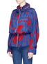 Front View - Click To Enlarge - STELLA MCCARTNEY - 'Freda' flocked velvet 'Thanks Girls' slogan jacket