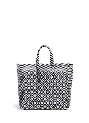 Detail View - Click To Enlarge - TRUSS - Medium top handle diamond pattern woven PVC tote