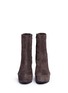 Front View - Click To Enlarge - PEDRO GARCIA  - 'Urika' platform wedge suede boots