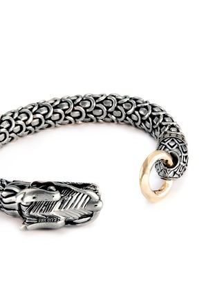  - JOHN HARDY - 18k gold silver large scaly dragon bracelet