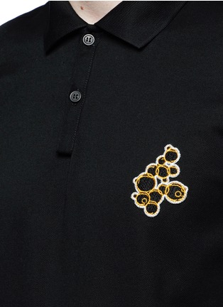 Detail View - Click To Enlarge - LANVIN - Embroidered patch polo shirt