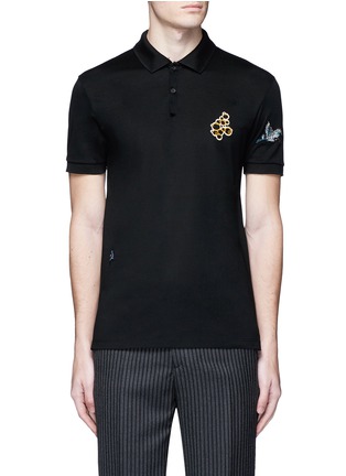 Main View - Click To Enlarge - LANVIN - Embroidered patch polo shirt
