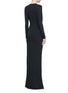 Back View - Click To Enlarge - GIVENCHY - Keyhole drape front jersey crepe gown