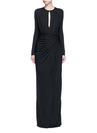 Main View - Click To Enlarge - GIVENCHY - Keyhole drape front jersey crepe gown