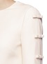 Detail View - Click To Enlarge - VALENTINO GARAVANI - Split bow sleeve Crepe Couture dress