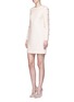 Figure View - Click To Enlarge - VALENTINO GARAVANI - Split bow sleeve Crepe Couture dress