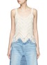 Main View - Click To Enlarge - ALICE & OLIVIA - 'Adelina' dropped stitch knit fringed tank top