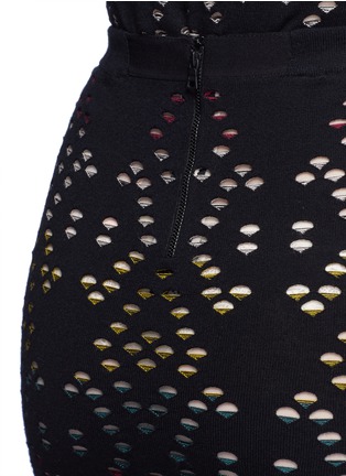 Detail View - Click To Enlarge - ALICE & OLIVIA - 'Ani' stripe underlay knit pencil skirt