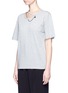 Front View - Click To Enlarge - STELLA MCCARTNEY - 'Falabella' chain cutout neck T-shirt