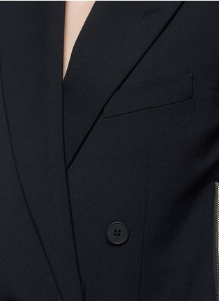 Detail View - Click To Enlarge - STELLA MCCARTNEY - Side zip wool crepe waistcoat
