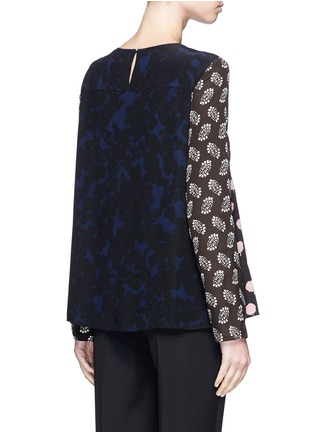 Back View - Click To Enlarge - LANVIN - Mix patchwork print silk top
