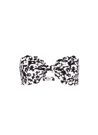 Main View - Click To Enlarge - MARYSIA - 'Antibes' hibiscus print scalloped bow bandeau top