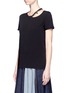 Front View - Click To Enlarge - STELLA MCCARTNEY - 'Falabella' chain cutout shoulder classic T-shirt