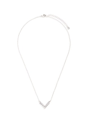 Main View - Click To Enlarge - CZ BY KENNETH JAY LANE - Cubic zirconia V pendant necklace