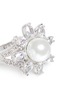 Detail View - Click To Enlarge - CZ BY KENNETH JAY LANE - Cubic zirconia glass pearl floral ring