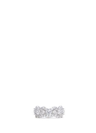Main View - Click To Enlarge - CZ BY KENNETH JAY LANE - Cubic zirconia zigzag wave ring