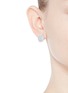 Figure View - Click To Enlarge - CZ BY KENNETH JAY LANE - Opalescent cubic zirconia oval cabochon stud earrings