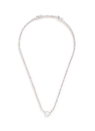 Main View - Click To Enlarge - CZ BY KENNETH JAY LANE - Round cut milky cubic zirconia pendant choker necklace