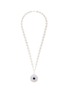 Main View - Click To Enlarge - CZ BY KENNETH JAY LANE - Cubic zirconia freshwater pearl floral pendant necklace
