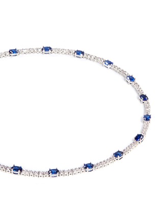 Detail View - Click To Enlarge - CZ BY KENNETH JAY LANE - Oval cut cubic zirconia necklace