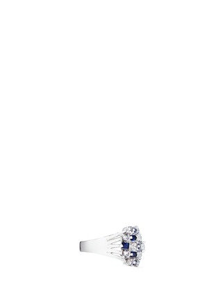 Figure View - Click To Enlarge - CZ BY KENNETH JAY LANE - Mix cut checkered cubic zirconia ring