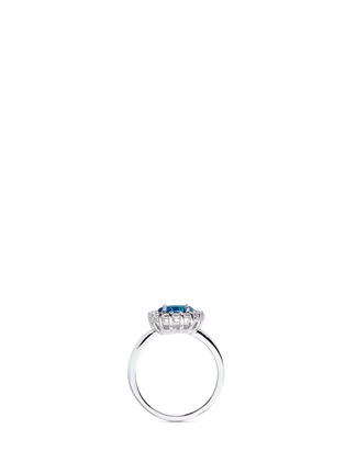 Figure View - Click To Enlarge - CZ BY KENNETH JAY LANE - Opalescent cubic zirconia oval cabochon ring