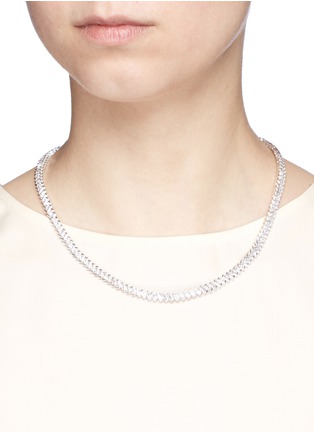 Figure View - Click To Enlarge - CZ BY KENNETH JAY LANE - Baguette cut cubic zirconia choker necklace