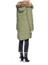 Back View - Click To Enlarge - MR & MRS ITALY - 'ARMY' RACCOON FUR HOODED PARKA