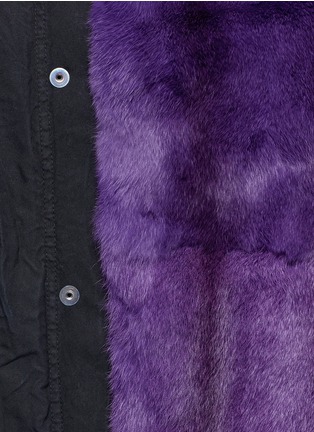 Detail View - Click To Enlarge - MR & MRS ITALY - 'Mini' raccoon trim hooded rabbit fur parka