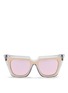 Main View - Click To Enlarge - SELF-PORTRAIT - x Le Specs 'Edition One' layered acetate cat eye mirror sunglasses