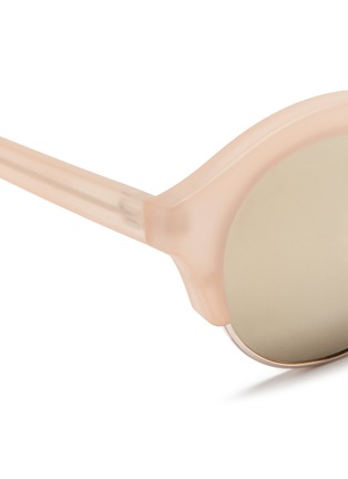 Detail View - Click To Enlarge - SELF-PORTRAIT - x Le Specs 'Edition Five' half rim frosted acetate round sunglasses