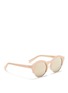 Figure View - Click To Enlarge - SELF-PORTRAIT - x Le Specs 'Edition Five' half rim frosted acetate round sunglasses