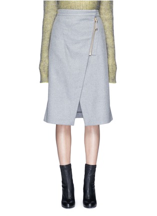 Main View - Click To Enlarge - ACNE STUDIOS - 'Panna' wrap front flannel pencil skirt