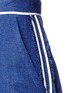 Detail View - Click To Enlarge - ACNE STUDIOS - 'Kent' piped linen-wool burlap skirt