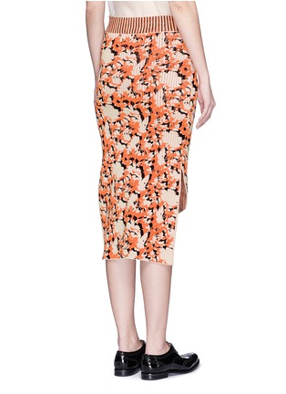 Back View - Click To Enlarge - ACNE STUDIOS - 'Jami Flower' splatter floral jacquard knit skirt