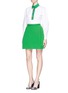 Figure View - Click To Enlarge - DELPOZO - Virgin wool crepe A-line skirt