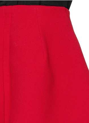 Detail View - Click To Enlarge - DELPOZO - Fold front virgin wool crepe skirt