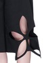 Detail View - Click To Enlarge - 72722 - Floral cutout cotton twill culottes
