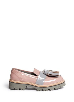 Main View - Click To Enlarge - MSGM - Patent leather tassel loafers