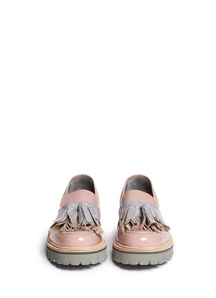 Figure View - Click To Enlarge - MSGM - Patent leather tassel loafers